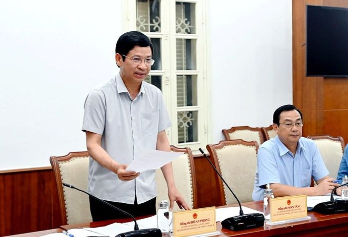 Thứ trưởng Bộ VHTTDL Hồ An Phong phát biểu tại buổi làm việc