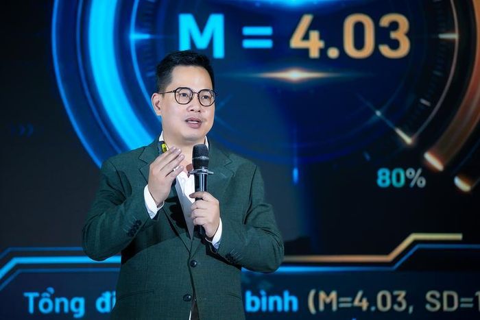 PGS.TS Trần Thành Nam nhấn mạnh hạnh phúc trong giáo dục đại học không dừng ở điểm số, mà ở nội lực và khả năng thích ứng của người học.