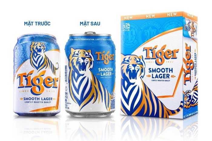 Tiger Êm mới với dạng lon tiêu chuẩn 330ml trong thùng 24 lon 