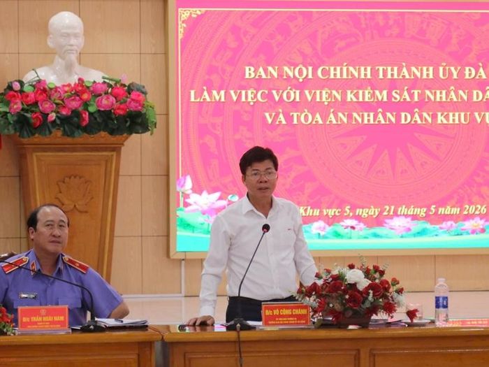  Đồng chí Võ Công Chánh, Trưởng Ban Nội chính Thành ủy Đà Nẵng kết luận buổi làm việc.