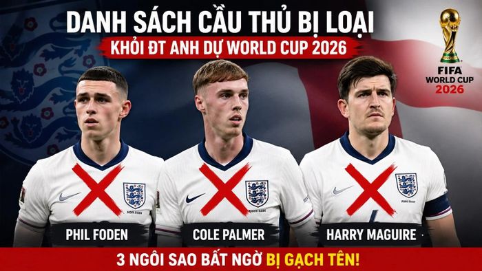HLV Thomas Tuchel gây tranh cãi khi loại nhiều ngôi sao lớn khỏi danh sách tuyển Anh dự World Cup 2026.
