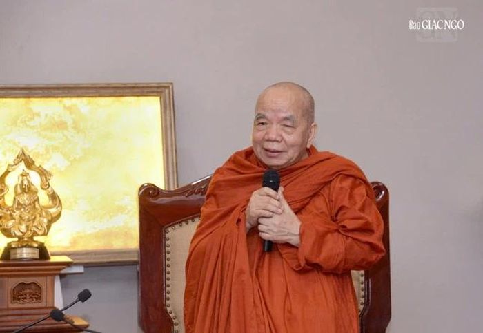 Hòa thượng Thích Thiện Tâm phát biểu