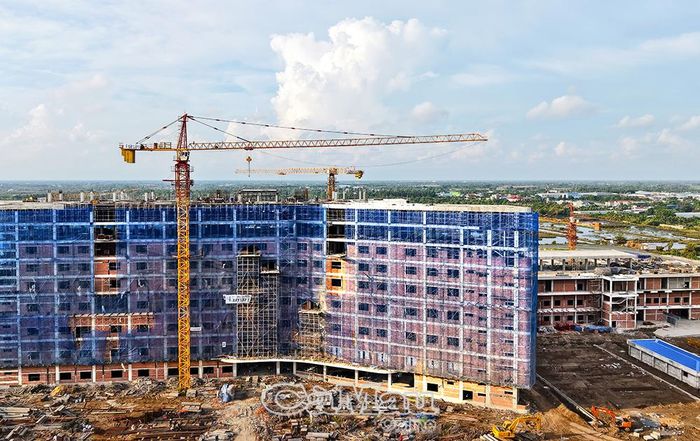 Công trình Bệnh viện Đa khoa 1.200 giường đang được tăng tốc thi công.