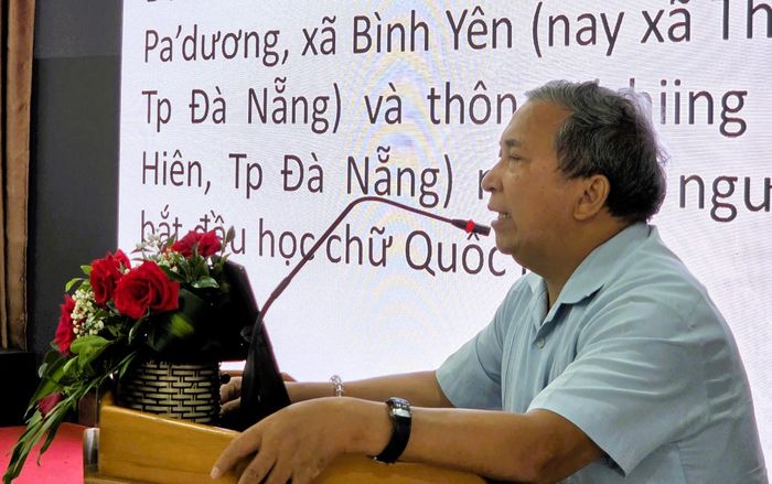  Ông Bh'riu Liếc, nguyên Bí thư Huyện ủy Tây Giang (Quảng Nam cũ), người có đóng góp lớn trong bảo tồn và phát huy tiếng Cơ Tu 