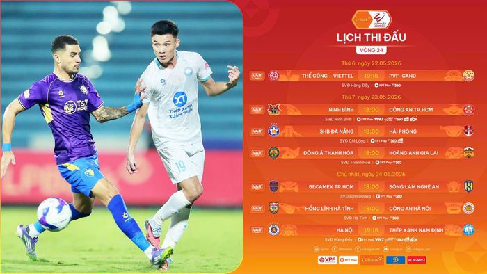 Lịch thi đấu vòng 24 LPBank V-League