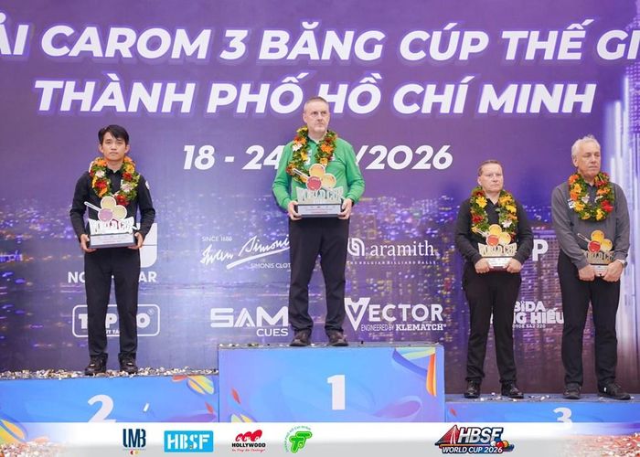 Bốn cơ thủ có thành tích tốt nhất giải