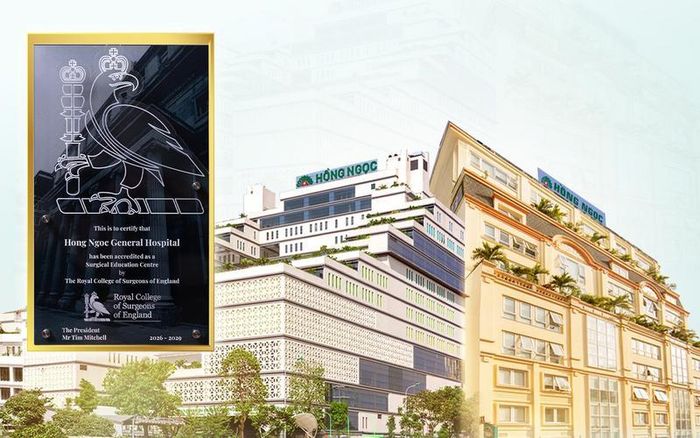Chứng nhận Trung tâm Đào tạo Ngoại khoa chuẩn toàn cầu do Hiệp hội Phẫu thuật Hoàng gia Anh (RCS) cấp.