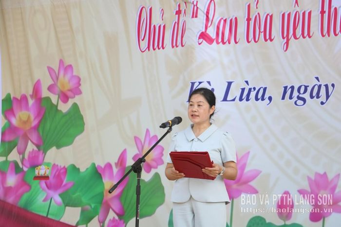 Lãnh đạo UBND phường Kỳ Lừa phát biểu tại lễ phát động “Tháng Nhân đạo năm 2026”
