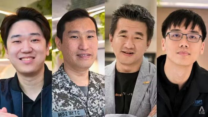 Từ trái sang: Chuyên gia Eric Chen từ IMDA, ME5 Eugene Tay từ SAF DIS, Tiến sĩ Adrian Tang từ CSIT và chuyên gia Benedict Chong từ CSA - các thành viên đã ngăn chặn cuộc tấn công mạng của UNC3886.