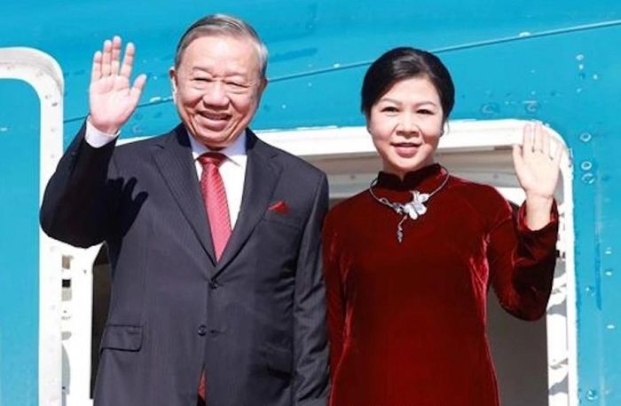 Tổng Bí thư, Chủ tịch nước Tô Lâm và phu nhân. Ảnh: TTXVN.