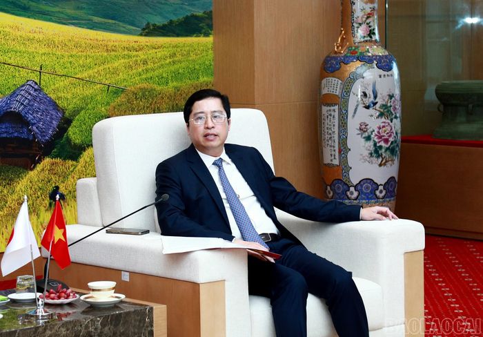 Bí thư Tỉnh ủy Dương Quốc Huy phát biểu tại buổi làm việc.