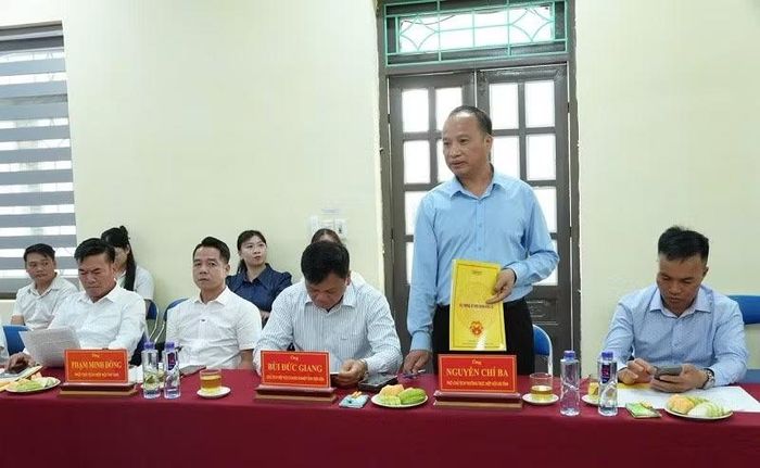 Đồng chí Nguyễn Chí Ba, Phó Chủ tịch Thường trực Hiệp hội Doanh nghiệp tỉnh Điện Biên phát biểu tại buổi làm việc.