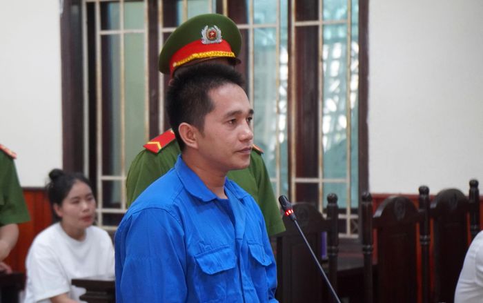Bị cáo Ân tại tòa