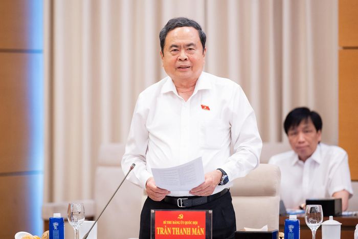 Chủ tịch Quốc hội Trần Thanh Mẫn phát biểu. Ảnh: QH