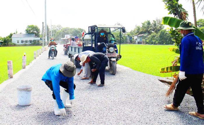 Thi công nâng cấp đường Mương Chùa.
