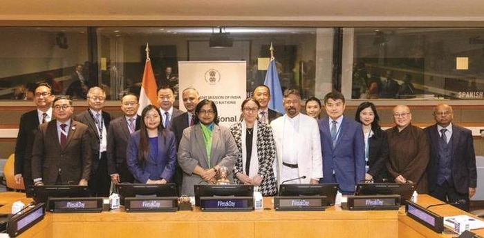 Phái đoàn Ấn Độ tham dự Diễn đàn nhân Ngày Vesak tại trụ sở Liên Hiệp Quốc - Ảnh: UN