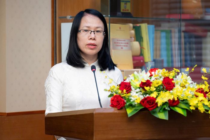 Vụ trưởng Vụ Pháp luật và Tư pháp Lê Thị Phương Lan phát biểu