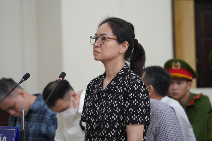  Bị cáo Trần Việt Nga tại phiên tòa phúc thẩm. Ảnh: NAM HẢI 