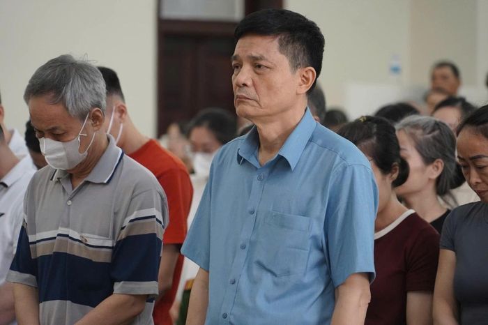  Bị cáo Nguyễn Thanh Phong tại phiên tòa phúc thẩm. Ảnh: NAM HẢI 