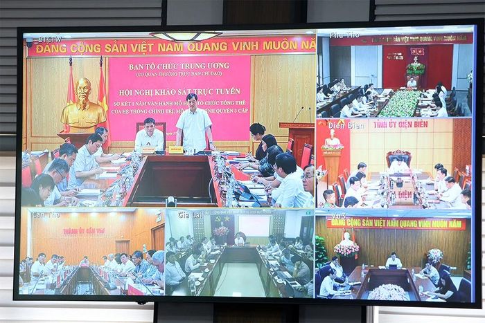 Đồng chí Trưởng Ban Tổ chức Trung ương Nguyễn Duy Ngọc phát biểu kết luận tại hội nghị trực tuyến.