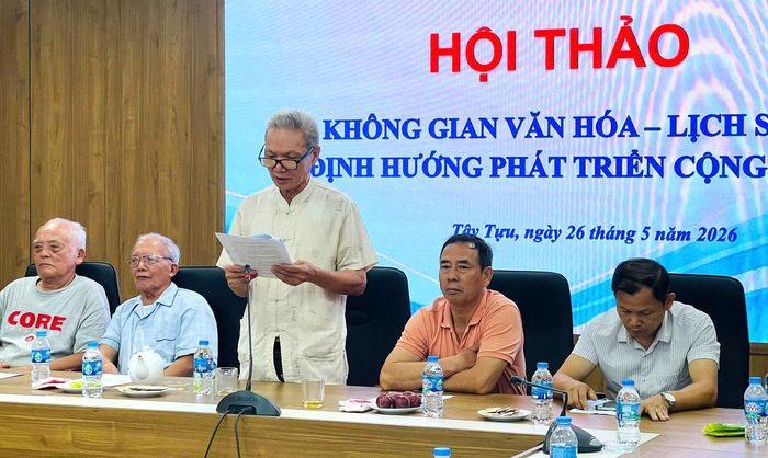 Phát biểu tại hội thảo các đại biểu khẳng định sự cần thiết của bảo tồn và phát huy giá trị di sản văn hóa. Ảnh TT