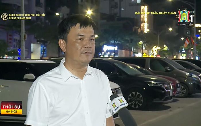 Ông Nguyễn Đức Vinh, Phó Giám đốc Công ty TNHH MTV Khai thác điểm đỗ xe Hà Nội.