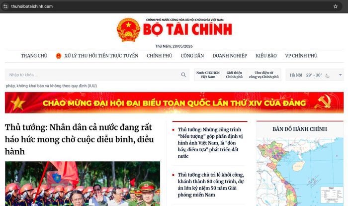  Một số trang thông tin mạng giả mạo Bộ Tài chính. 