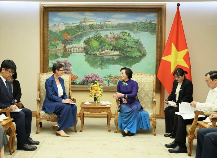 Phó Thủ tướng Phạm Thị Thanh Trà nhấn mạnh trong mọi giai đoạn phát triển, Việt Nam luôn xác định y tế và giáo dục giữ vị trí hàng đầu nhằm hướng tới mục tiêu phát triển bền vững - Ảnh: VGP/Thu Giang