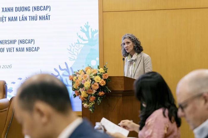 Trưởng Đại diện thường trú UNDP tại Việt Nam Ramla Khalidi phát biểu tại sự kiện.