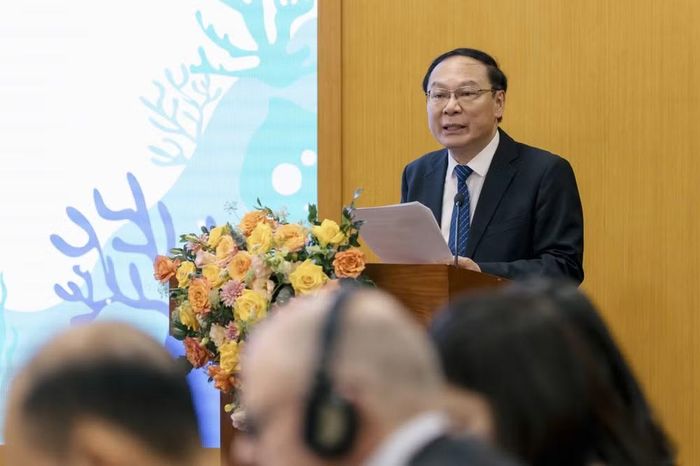 Thứ trưởng Nông nghiệp và Môi trường Lê Công Thành phát biểu tại sự kiện.