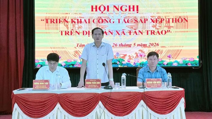 Xã Tân Trào tổ chức hội nghị triển khai công tác sắp xếp thôn trên địa bàn.