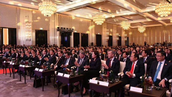Đoàn đại biểu cấp cao Việt Nam tham dự Diễn đàn Doanh nghiệp Việt Nam-Thái Lan. (Ảnh: MINH THẮNG)