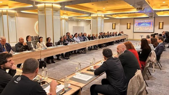  Đại diện nhiều doanh nghiệp Bulgaria quan tâm đến thị trường Việt Nam đã tham dự Tọa đàm. (Ảnh do Đại sứ quán Việt Nam tại Bulgaria cung cấp) 