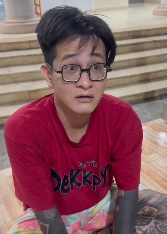 Rapper Mr.Nhân tại Công an TPHCM