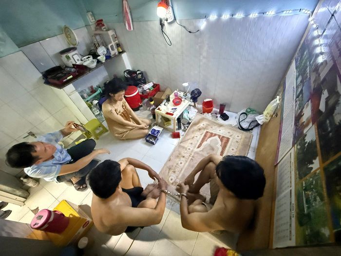  Hiện trường một tụ điểm các đối tượng sử dụng trái phép chất ma túy 