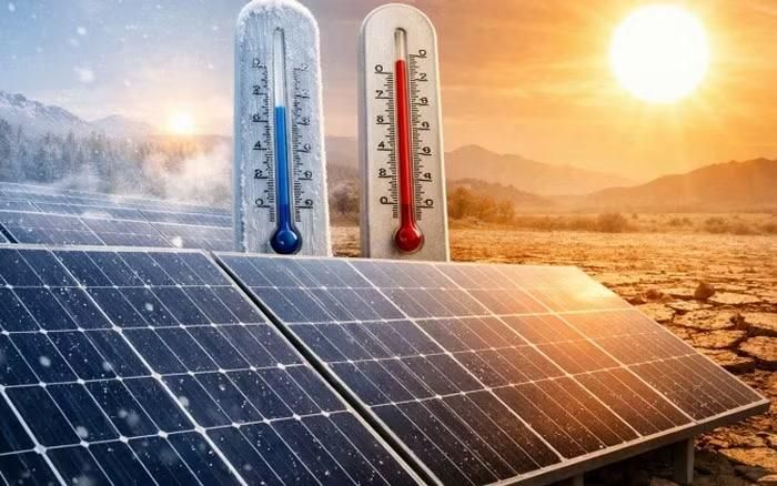 Nguyên nhân đến từ việc nhiệt độ cao làm các electron bên trong tế bào quang điện chuyển động hỗn loạn hơn, kéo theo hiện tượng sụt điện áp và giảm khả năng tạo điện, dù cường độ ánh sáng mặt trời ngoài trời vẫn rất mạnh.