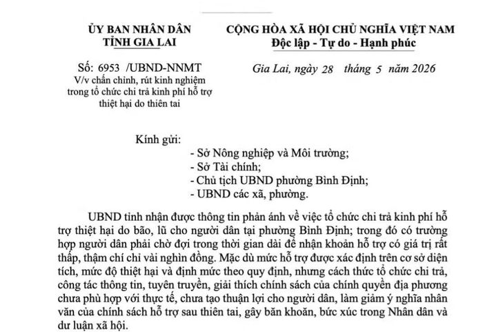 UBND tỉnh yêu cầu địa phương chấn chỉnh, rút kinh nghiệm.