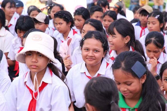Học sinh xã Ea Tul, tỉnh Đắk Lắk. (Ảnh: Thế Hùng)