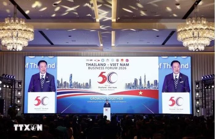 Thủ tướng Thái Lan phát biểu tại diễn đàn. Ảnh: TTXVN