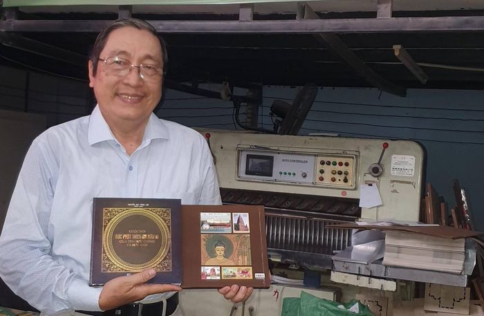 Nhà sưu tập Nguyễn Đại Hùng Lộc cho biết, cuốn sách được hoàn thành đúng dịp mùa Phật đản 2026 cũng là một “nhân duyên đẹp” đối với cá nhân ông. Ảnh: Nhân vật cung cấp