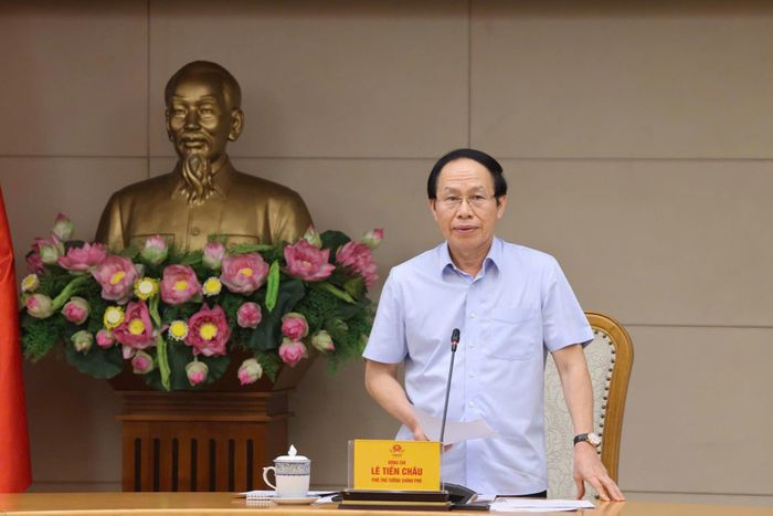 Phó Thủ tướng Lê Tiến Châu phát biểu. Ảnh: VGP