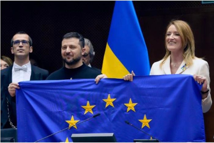Tổng thống Ukraine Zelensky trong một lần tới Nghị viện châu Âu. Ảnh: EP