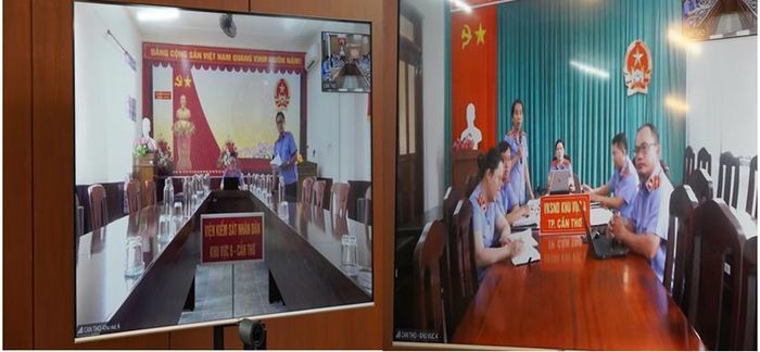  VKSND khu vực phát biểu, trình bày tham luận.