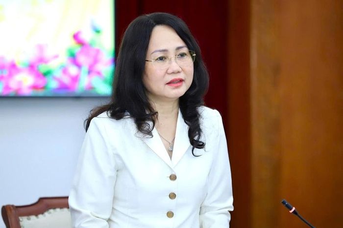 Đồng chí Lâm Thị Phương Thanh, Bộ trưởng Bộ Văn hóa Thể thao và Du lịch phát biểu tại buổi làm việc.