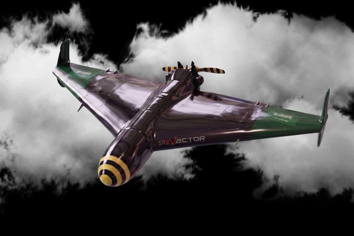 UAV tấn công SkyWasp với tầm tấn công 1.500 km, đủ để tấn công Tehran, Bushehr và Bandar Abbas từ lãnh thổ Saudi Arabia. Ảnh: SkyWasp