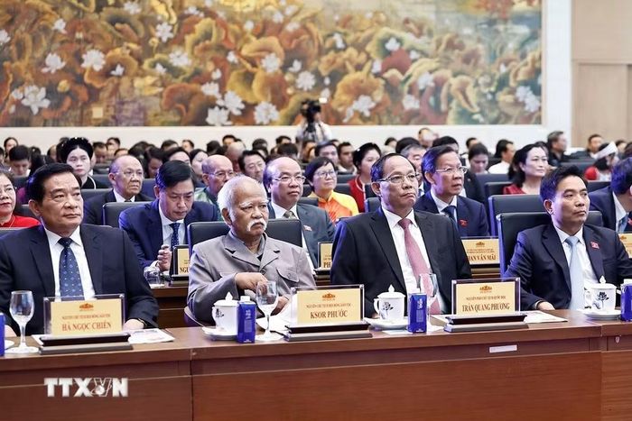 Đại biểu dự lễ kỷ niệm. (Ảnh: Doãn Tấn/TTXVN)