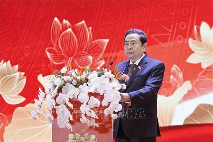 Chủ tịch Quốc hội Trần Thanh Mẫn phát biểu khai mạc hội nghị. Ảnh: Doãn Tấn/TTXVN