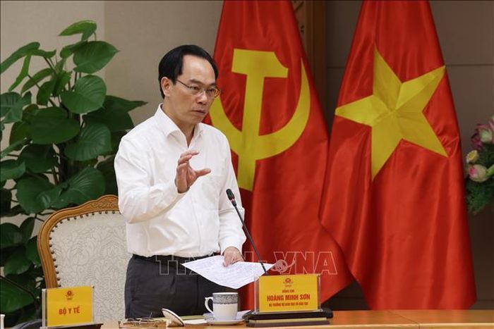 Bộ trưởng Bộ Giáo dục và Đào tạo Hoàng Minh Sơn phát biểu. Ảnh: Lâm Khánh/TTXVN.