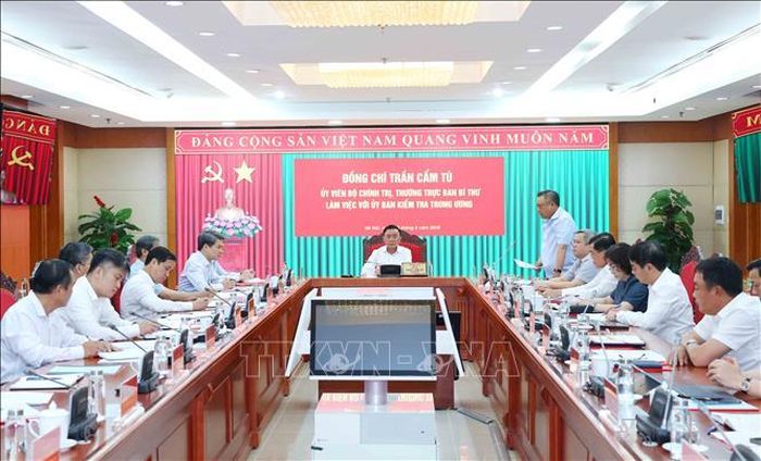 Quang cảnh buổi làm việc. Ảnh: Phương Hoa/TTXVN