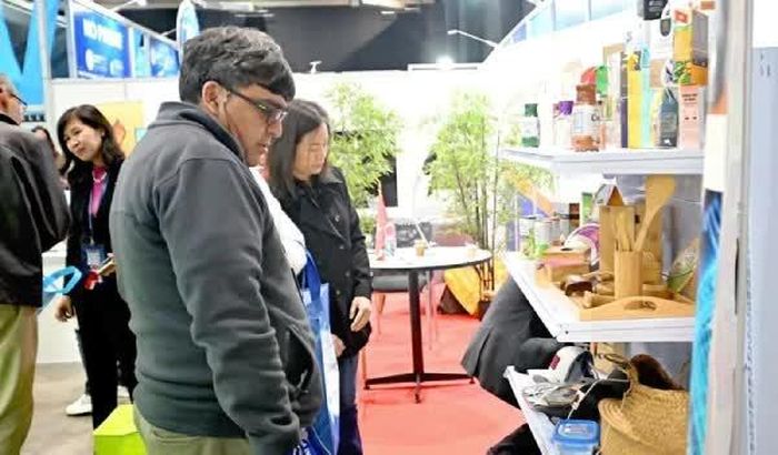 Hàng Việt trưng bày tại hội chợ Circlepack ở Chile hồi tháng 4/2026.